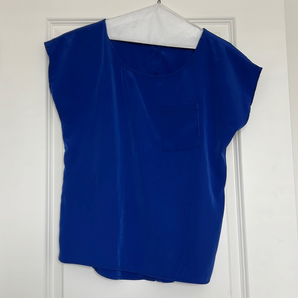 Royal blue blouse